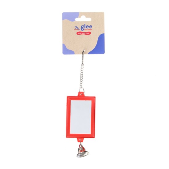 Glee Παιχνίδι Πτηνών Rectangular Mirror 10cm Κόκκινο 91286-2