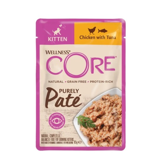Wellness Core Purely Pate Kitten Chicken Tuna 85gr