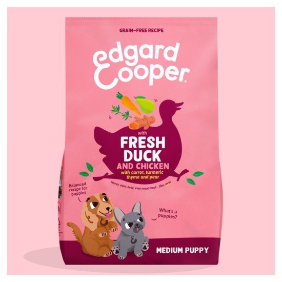 Edgard Cooper Dog Puppy Medium Fresh Duck Chicken 1kg
