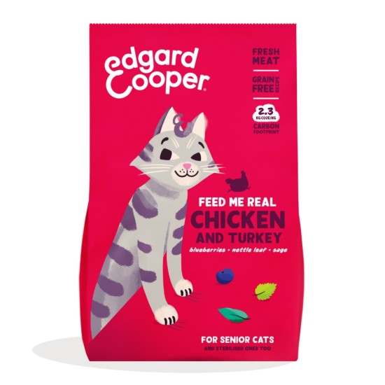 Edgard Cooper Cat Senior Chicken Turkey 2kg