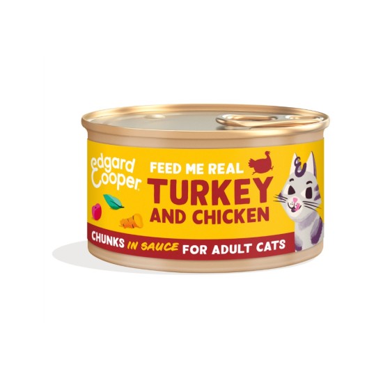 Edgard Cooper Cat Adult Turkey Chicken Chunks 85gr