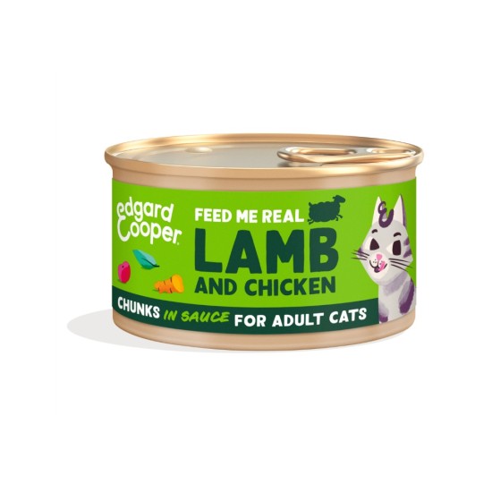Edgard Cooper Cat Adult Lamb Chicken Chunks 85gr