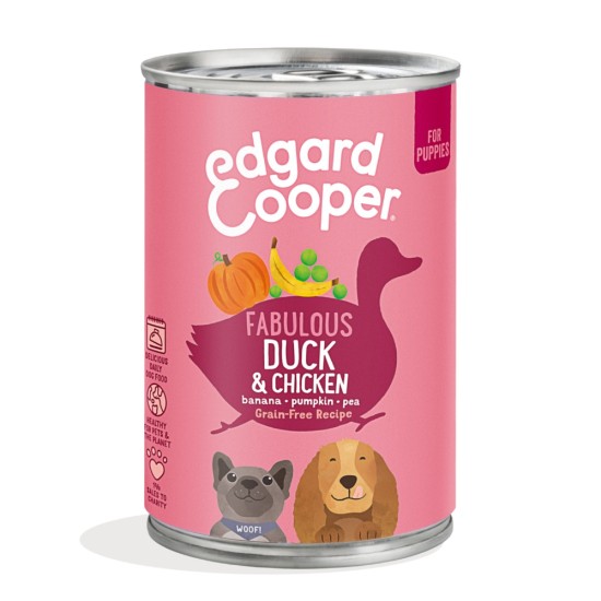 Edgard Cooper Dog Puppy Duck Chicken Wet 400gr